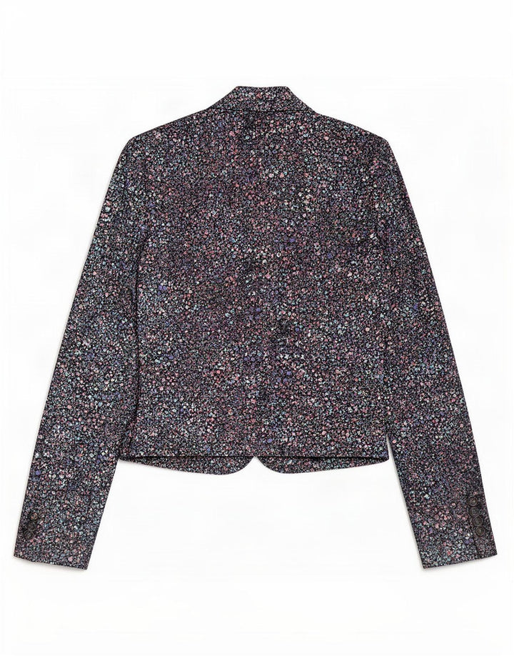 Jachetă Bolero pentru femei Monsoon UK 12 Medium Black Floral Bumbac