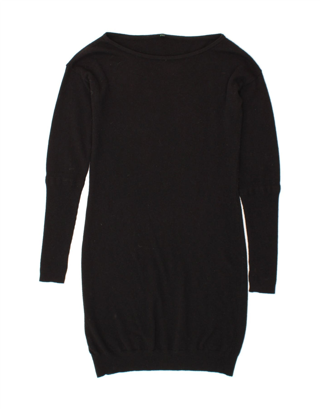 BENETTON Womens Jumper Dress UK 12 Medium Black Vintage Benetton and Second-Hand Benetton from Messina Hembry 