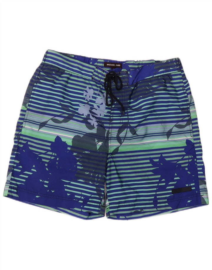 Pantaloni scurți de înot Michael Kors pentru bărbați, mari, albastru, din poliester floral