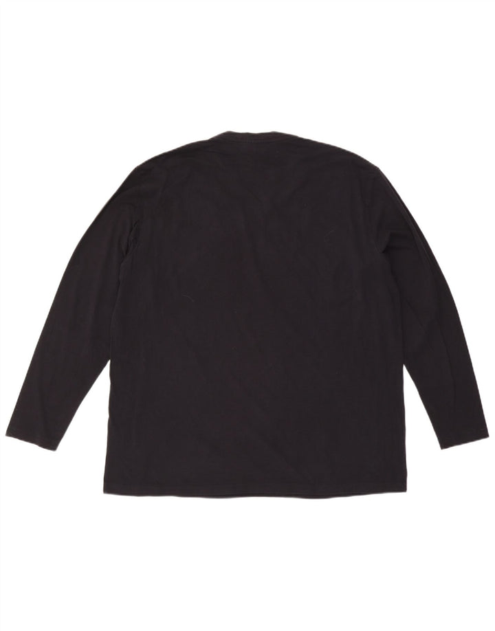 TRUSSARDI JEANS Top pentru bărbați cu mânecă lungă 2XL bumbac negru