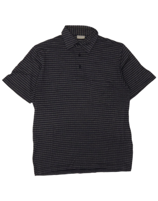 Tricou polo vintage pentru bărbați IT 48 Medium Bleumarin, bumbac cu dungi