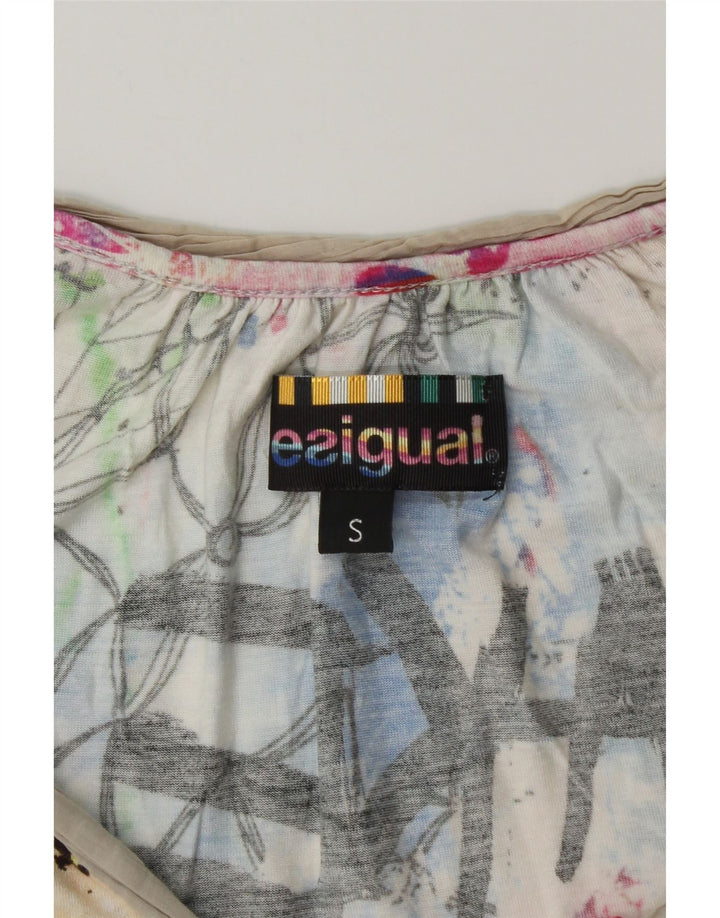 DESIGUAL Rochie Grafică Bubble pentru Femei UK 8 Mic Multicolor Tie Dye