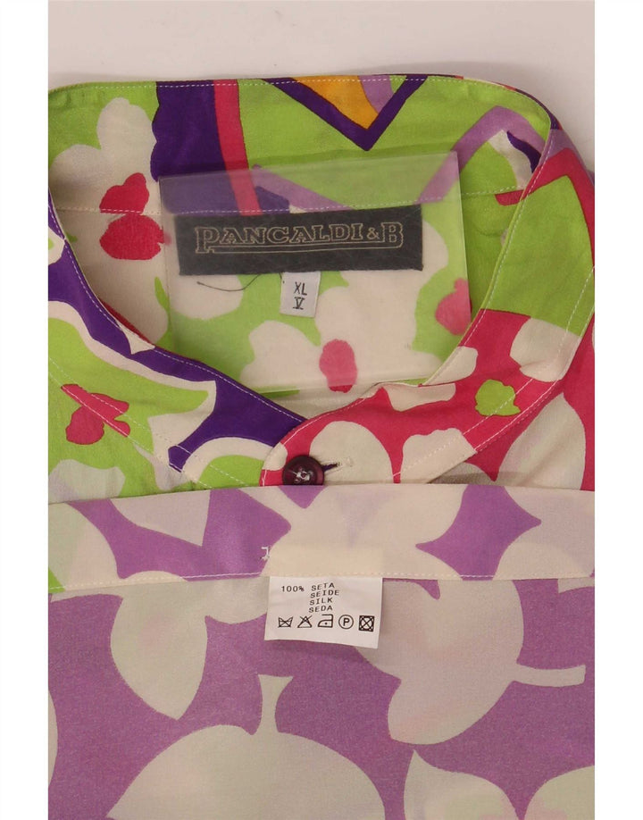 Cămașă pentru bărbați Pancaldi & B, XL, multicoloră, din mătase florală