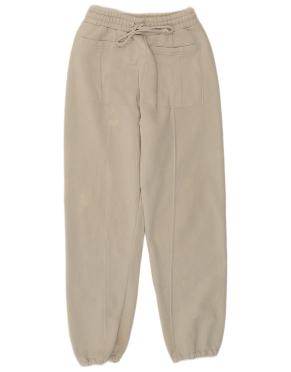 Pantaloni de trening Zara Femei Joggeri UK 8 Small Off White