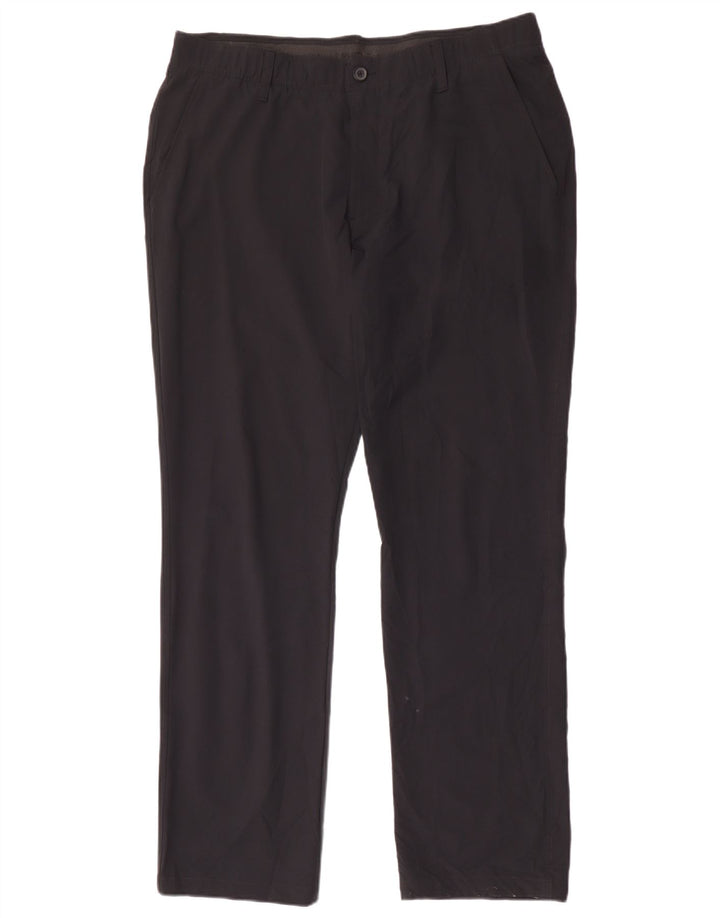 Pantaloni chino drepti pentru bărbați UNDER ARMOUR L38 L32 Poliester negru