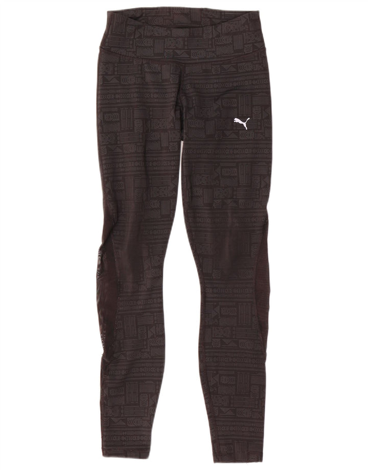 Leggings pentru femei Puma UK 10 Small Gri Geometric Poliester