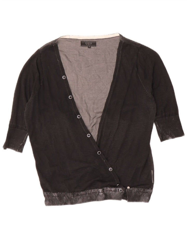 Pulover cardigan pentru femei Guess cu mâneci 3/4 UK 12, gri mediu