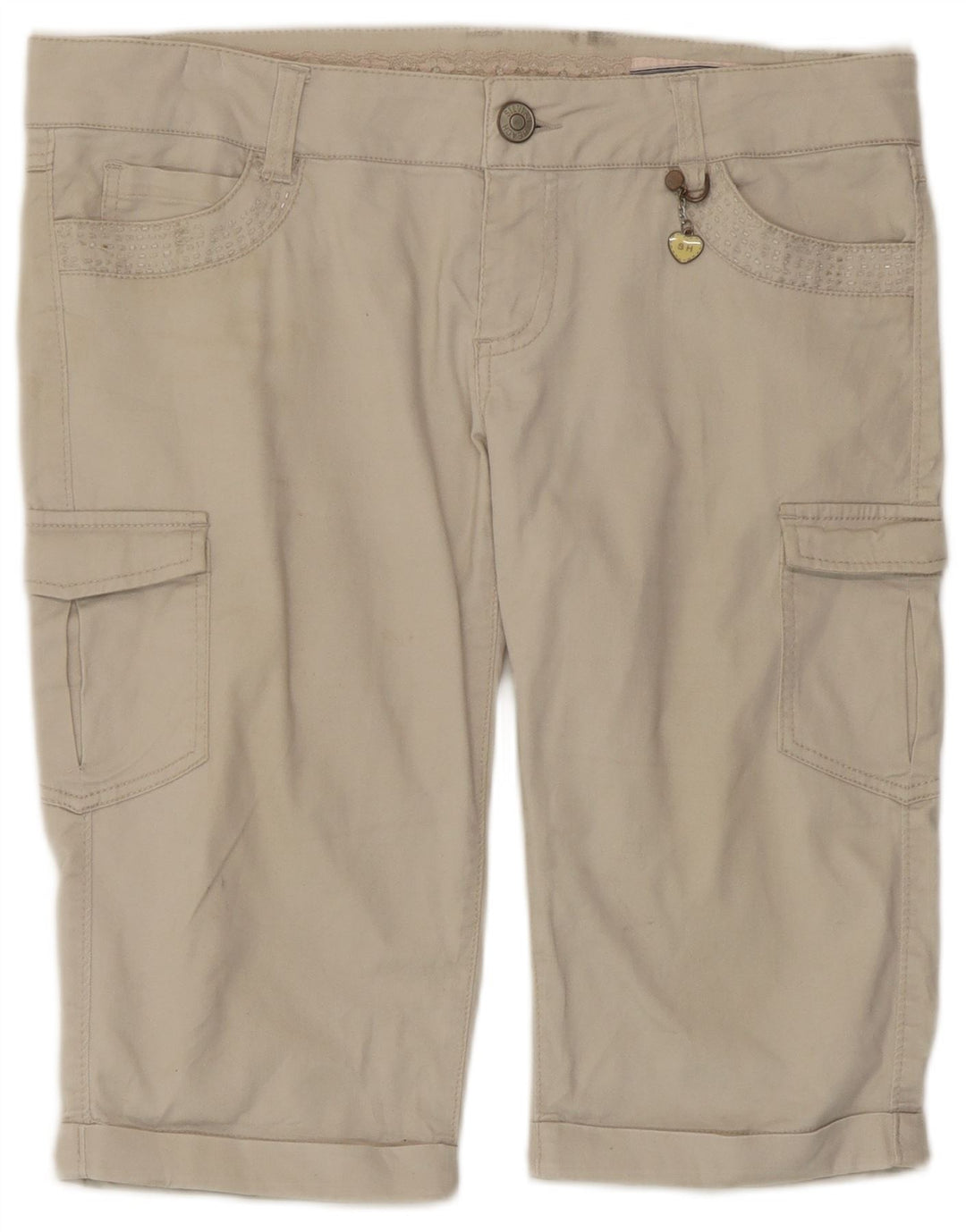 Silvian Heach Pantaloni scurti cargo pentru femei IT 46 Large W34 Beige