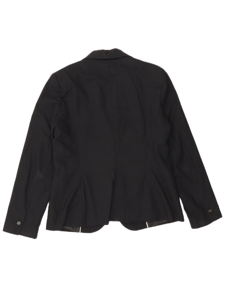 Blazer pentru femei Zara cu 1 nasture EU 40 Poliester mediu negru