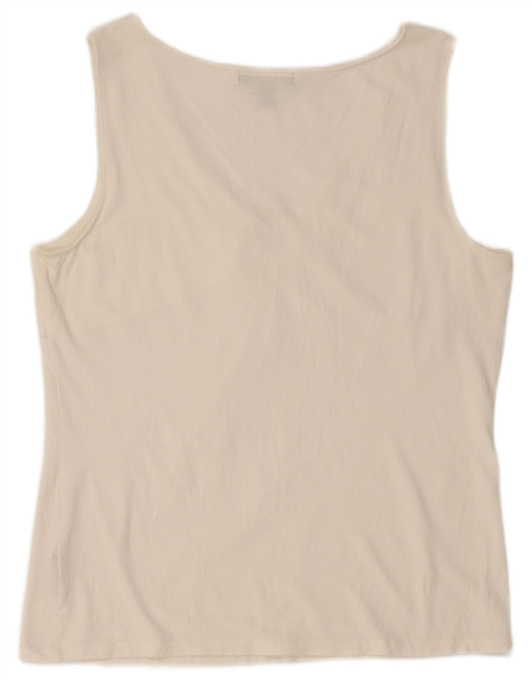 Bluză fără mâneci pentru femei RALPH LAUREN UK 18 XL Rayon alb