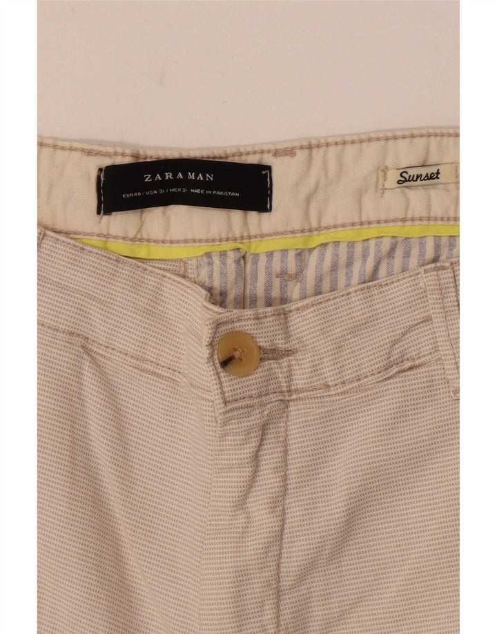 Pantaloni scurți chino Sunset pentru bărbați Zara EU 40 Medium W31 Alb cadru