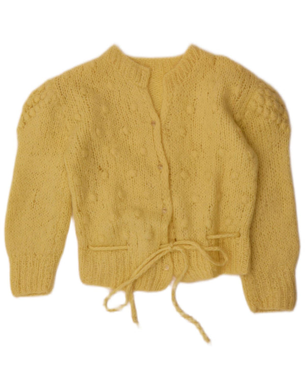 Pulover Cardigan Vintage Fete 9-10 Ani Galben