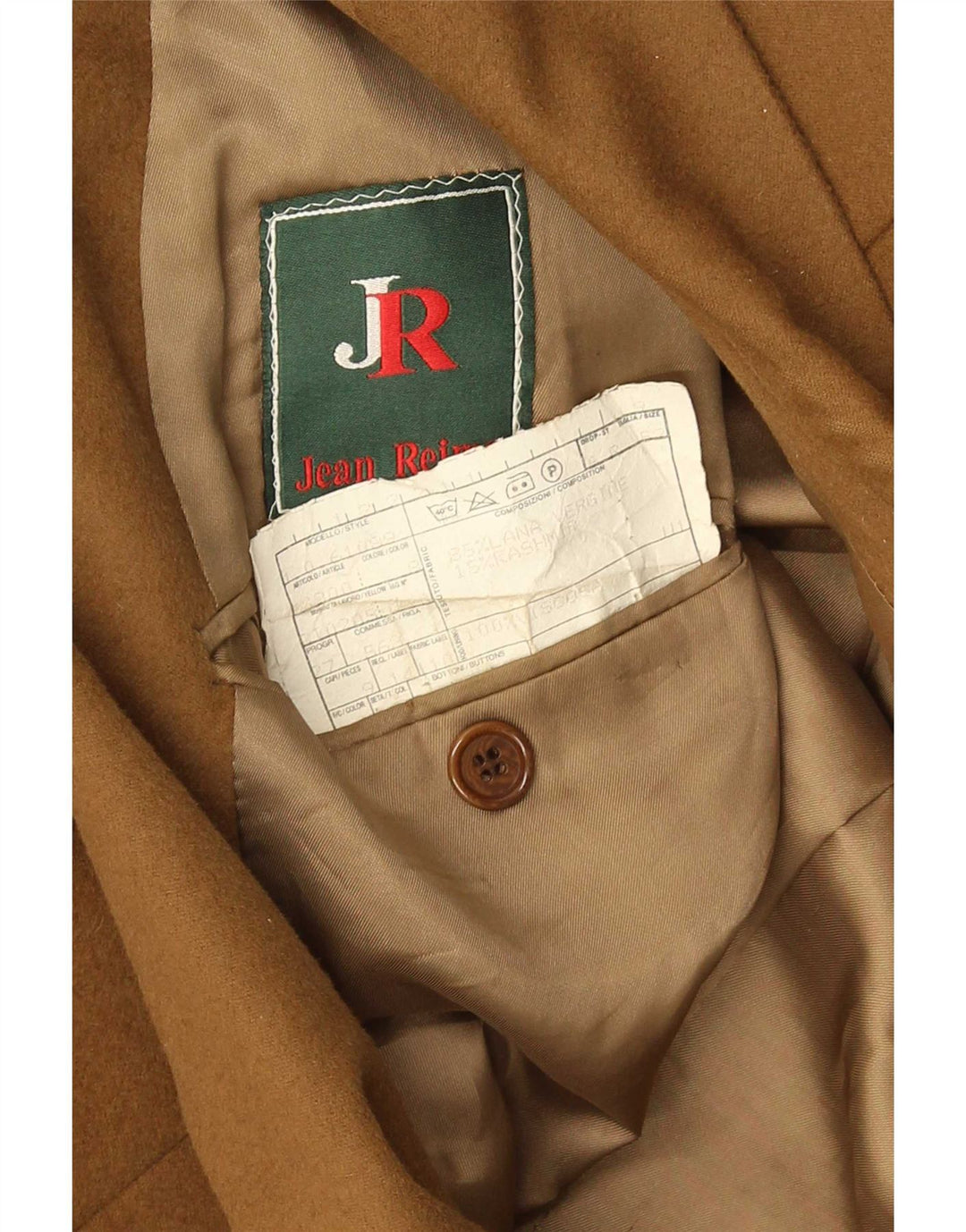 Jachetă vintage pentru bărbați la dublu piept IT 52 XL Lână virgină bej