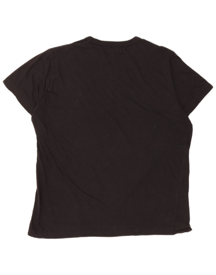 MARLBORO CLASSICS Mens T-Shirt Top Large Black Cotton