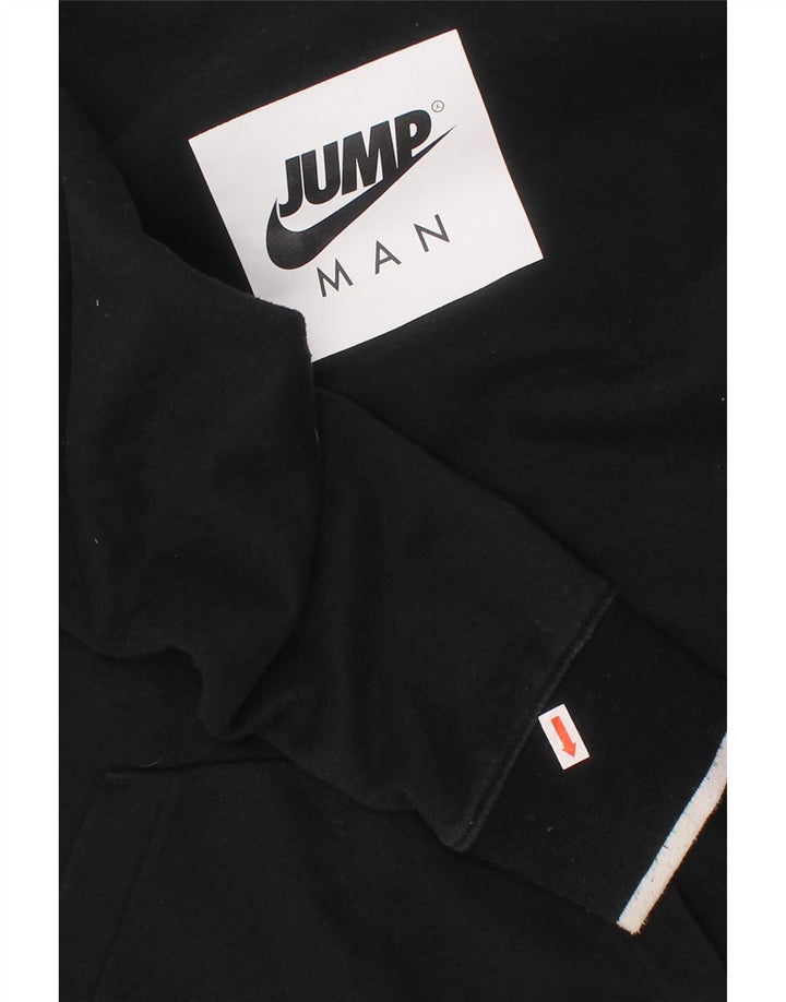 JORDAN Pulover cu glugă grafic pentru băieți 12-13 ani, mare, negru, bumbac