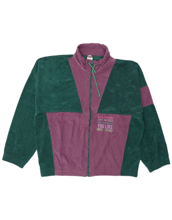 Jachetă de trening din velur Terinda pentru bărbați, IT 56 XL, color verde