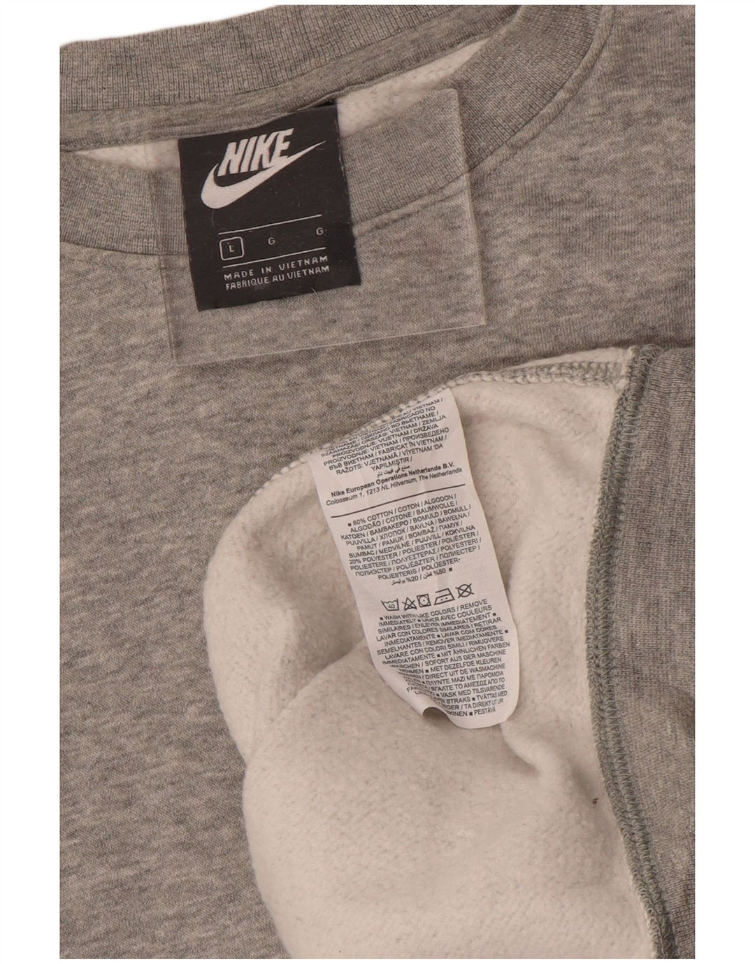 Hanorac pentru bărbați NIKE Pulover mare, gri, bumbac