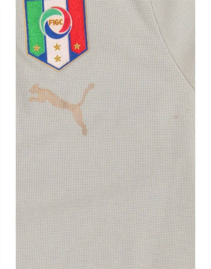 Tricou polo Puma Italia Graphic pentru bărbați, bumbac albastru mediu