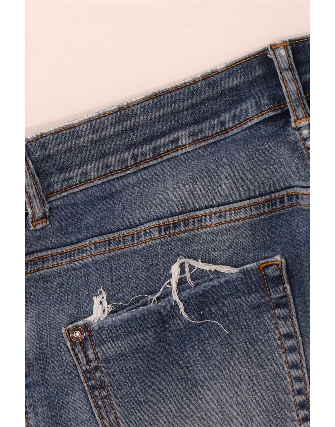 Blugi skinny distressed pentru femei Zara L28 L27 Albastru