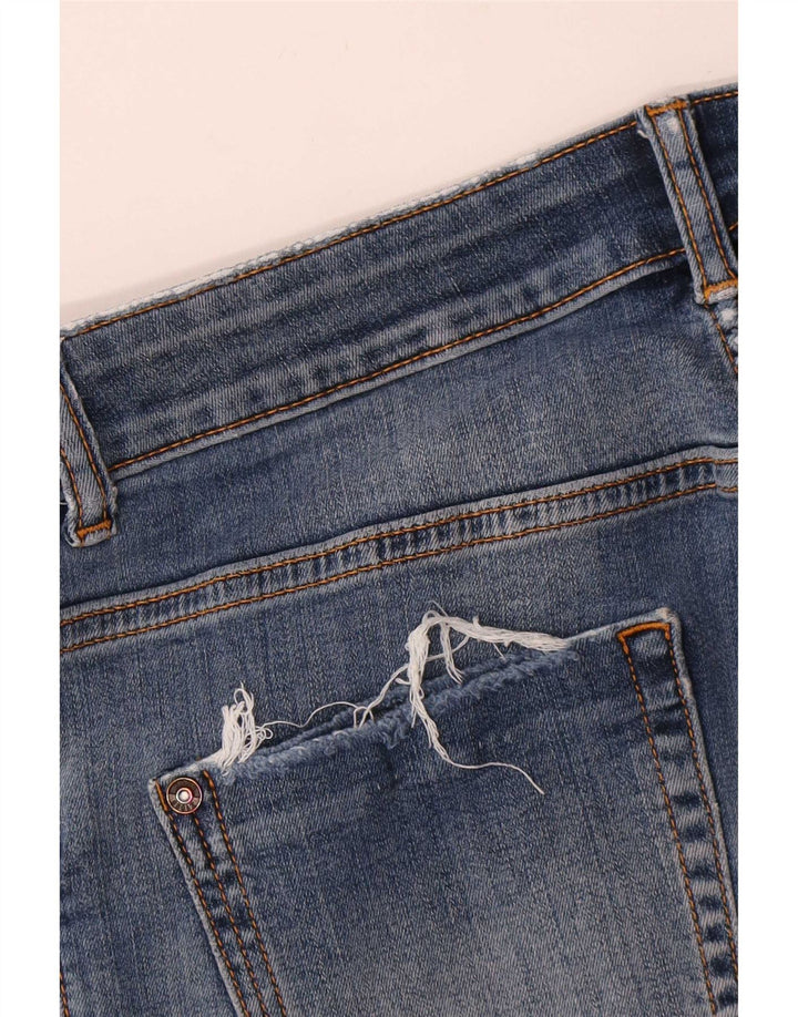 Blugi skinny distressed pentru femei Zara L28 L27 Albastru
