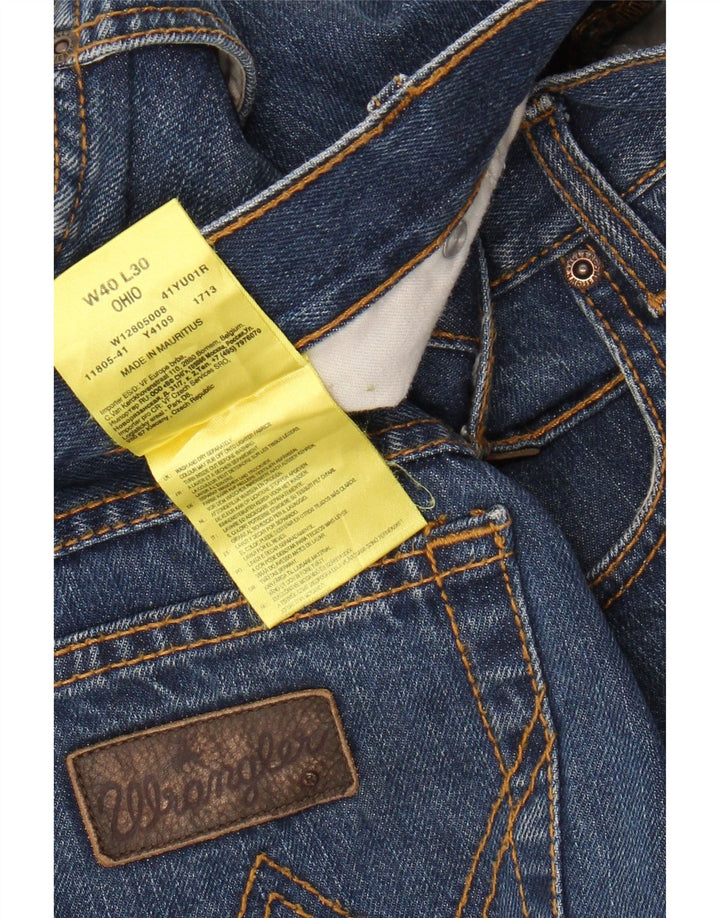 Blugi WRANGLER pentru bărbați Ohio drepte W40 L30 bumbac albastru