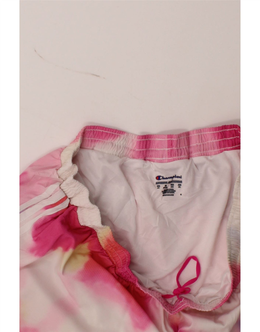CHAMPION Womens Sport Shorts UK 20 2XL Multicoloured Tie Dye Polyester Vintage Champion and Second-Hand Champion from Messina Hembry 
