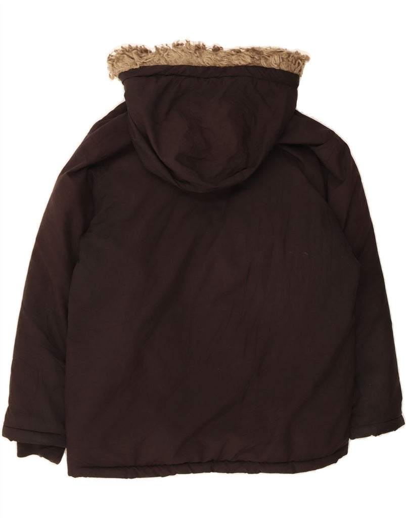 OLD NAVY Boys Hooded Windbreaker Jacket 10-11 Years Large Brown Acrylic Vintage Old Navy and Second-Hand Old Navy from Messina Hembry 