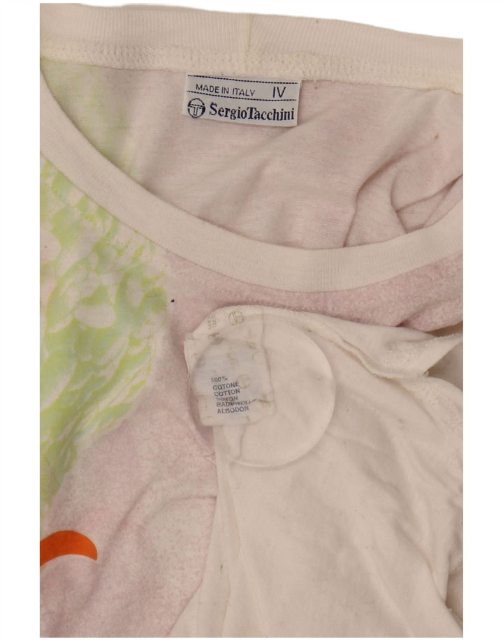 SERGIO TACCHINI Tricou cu grafic pentru femei Top US 12 Large White Floral Bumbac