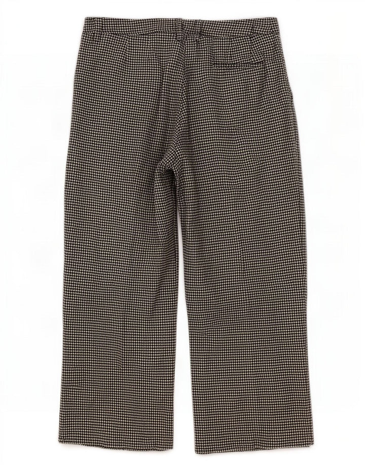Stefanel Pantaloni Cropped Femei IT 42 Medium W32 L24 Black Houndstooth