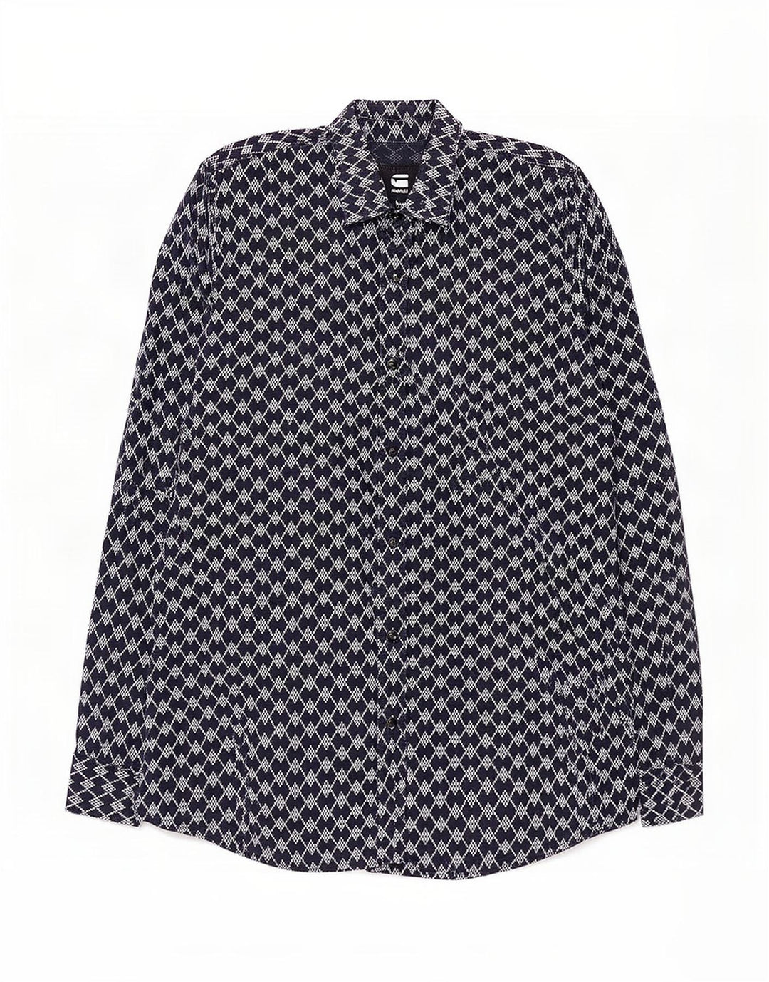 Cămașă G-Star Bărbați Mediu Bleumarin Geometric Bumbac