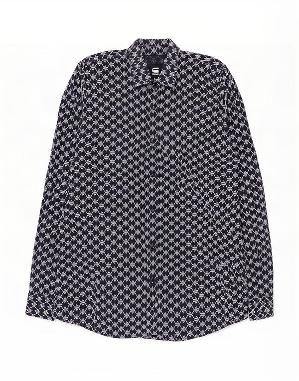 Cămașă G-Star Bărbați Mediu Bleumarin Geometric Bumbac
