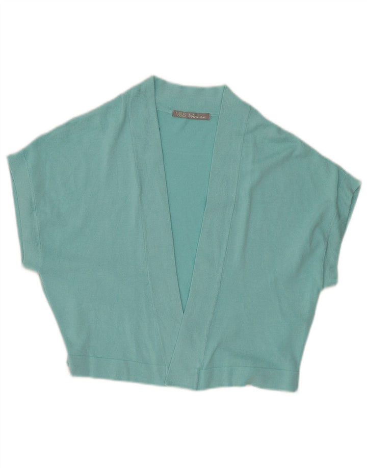 Pulover cardigan deschis pentru femei Marks & Spencer UK 12 Turcoaz mediu