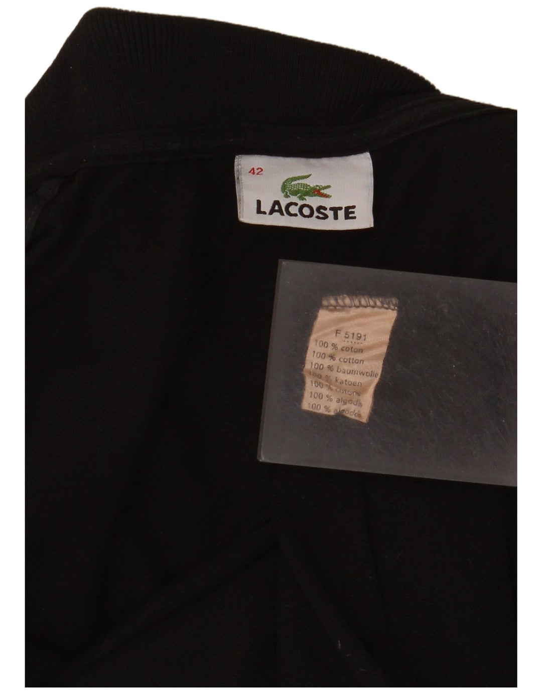 Tricou polo Lacoste pentru femei Mărimea 42 Bumbac negru mare