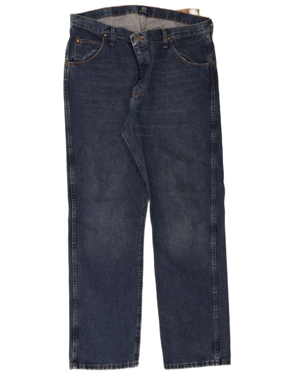 Blugi drepti pentru bărbați Wrangler W38 L32 Bumbac albastru