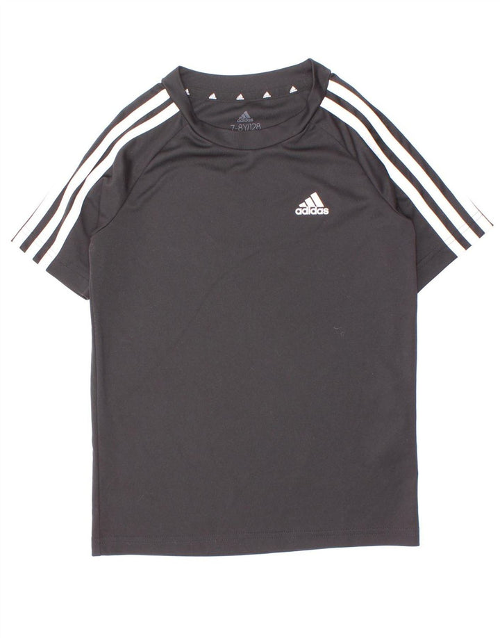 Tricou Adidas Aeroready pentru baieti Top 7-8 ani poliester negru
