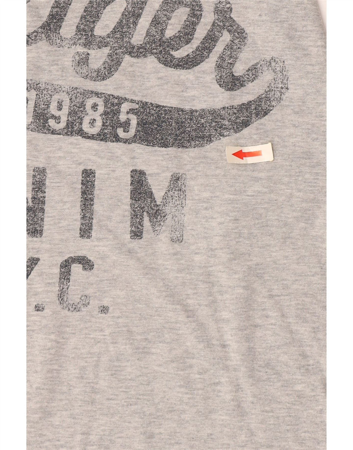 Tricou grafic Tommy Hilfiger pentru bărbați Top mare, gri, bumbac cu pete