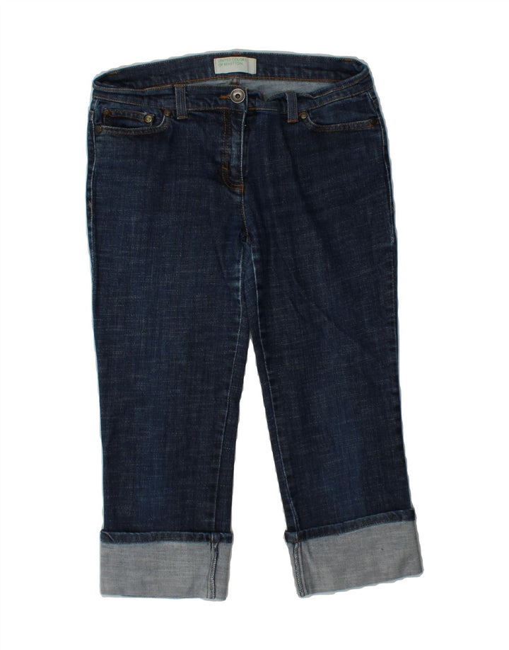 BENETTON Womens Capri Jeans W28 L20 Navy Blue Vintage Benetton and Second-Hand Benetton from Messina Hembry 