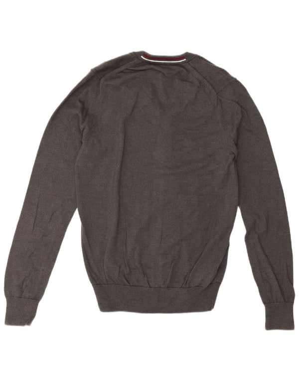Fred Perry Mens Cardigan Sweater Small Grey Wool