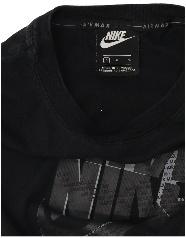 Tricou grafic Nike pentru bărbați Top mic, negru, bumbac