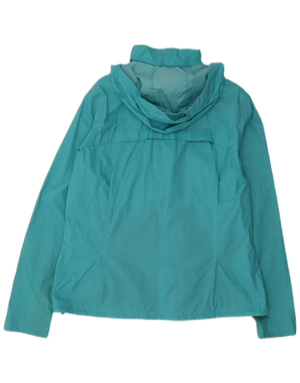 Jachetă de ploaie Columbia pentru femei cu glugă, UK 18 XL, nailon turcoaz