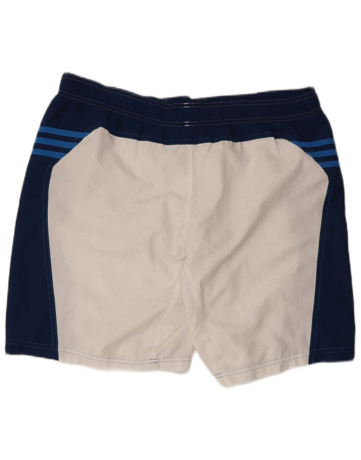 Pantaloni scurți de înot grafic pentru bărbați Adidas, mari, alb, din poliester