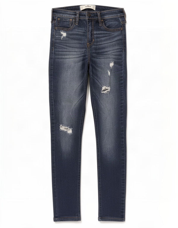 Blugi Hollister pentru femei Distressed Slim US 7 Medium W28 L26 Bleumarin