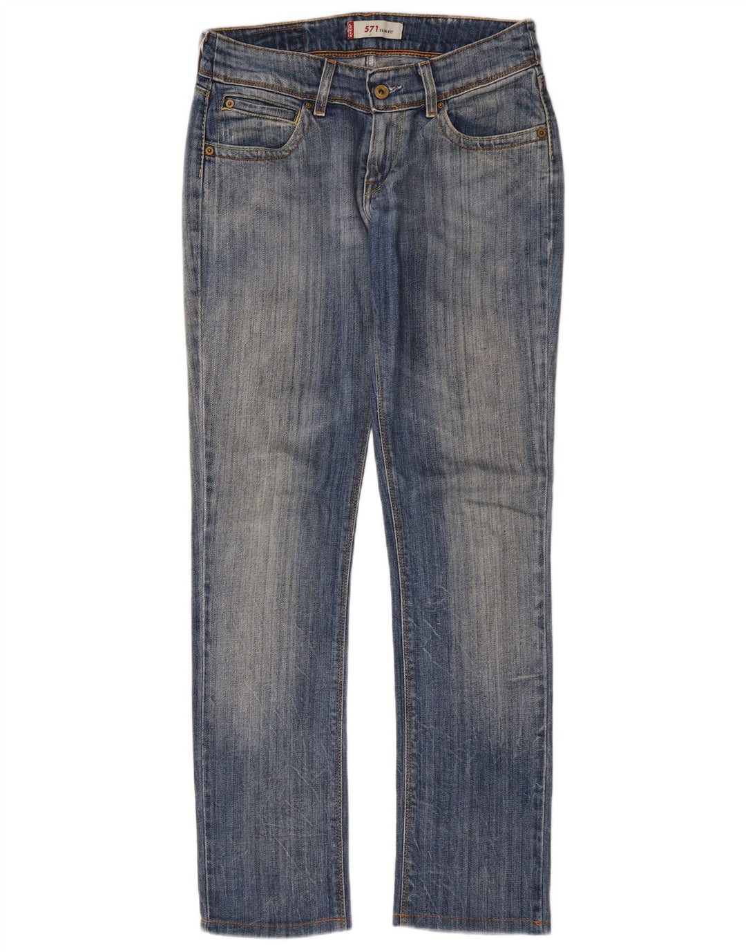 Blugi Levi's 571 Slim pentru femei W29 L30 Bumbac albastru