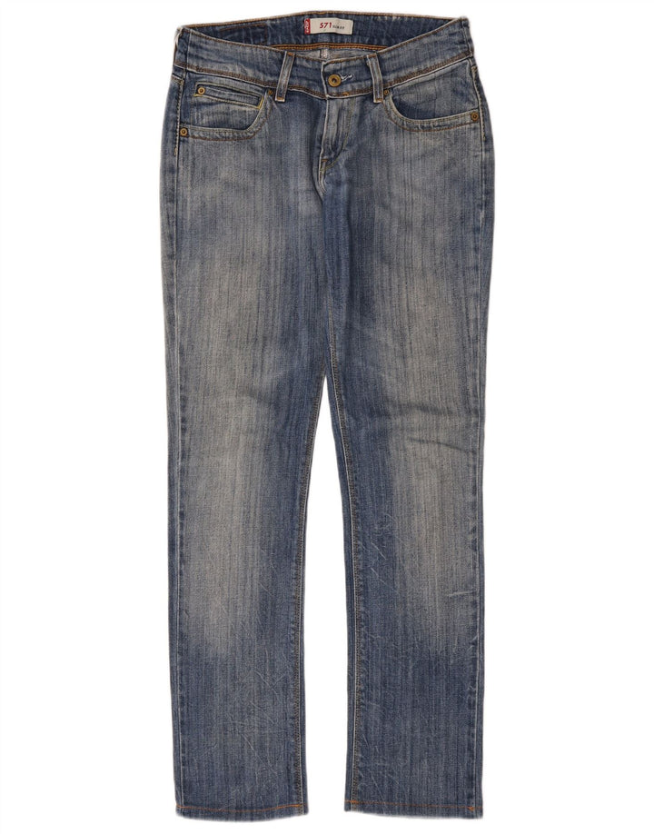 Blugi Levi's 571 Slim pentru femei W29 L30 Bumbac albastru