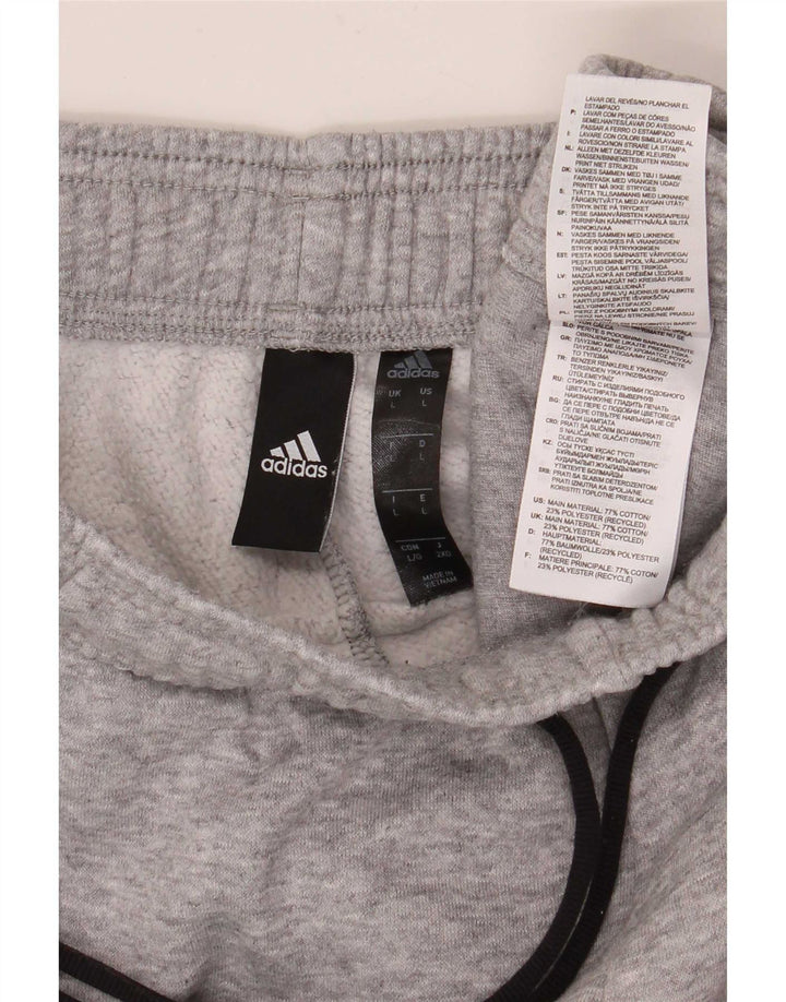 Pantaloni de trening Adidas pentru bărbați, mari, gri, bumbac