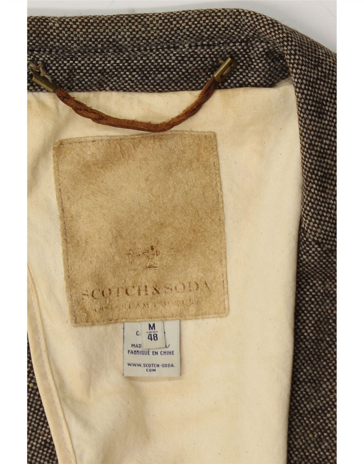 Jachetă pentru bărbați SCOTCH & SODA cu 1 buton IT 48 Maro Mediu