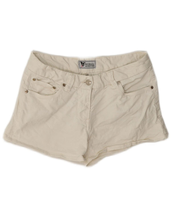 Pantaloni scurți din denim pentru femei Avirex EU 40 Medium W27 Bumbac alb