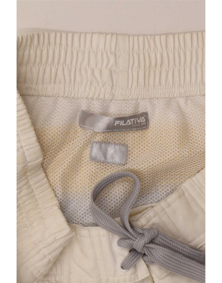 Pantaloni scurți de înot Fila pentru femei UK 14 Medium White Colorblock