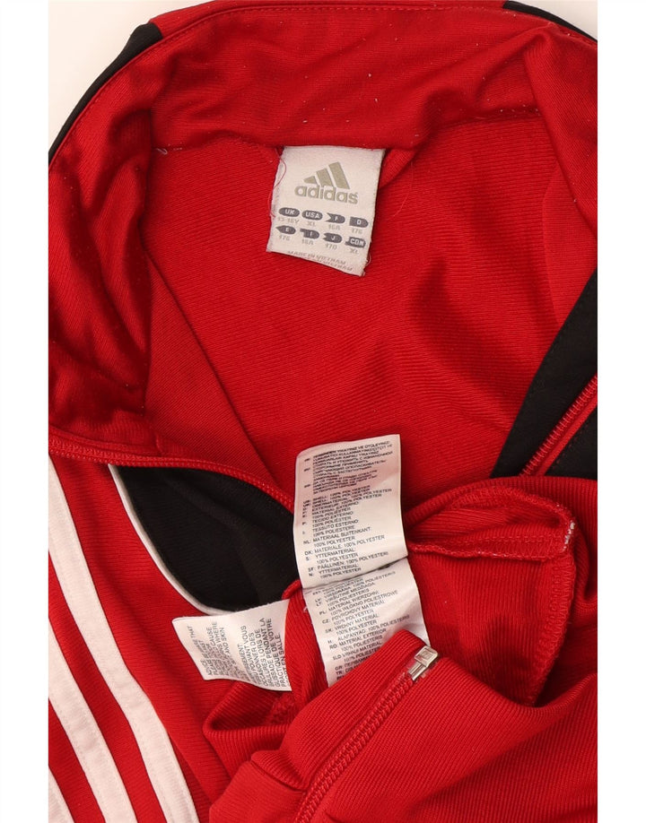 Jachetă de trening pentru băieți Adidas 15-16 ani poliester color bloc roșu
