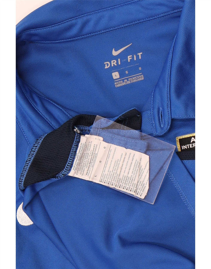 Tricou polo Nike Calcio Graphic pentru bărbați, mare, albastru, din poliester